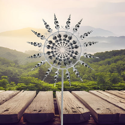 Colorful Garden Metal Windmill with Durable Coating