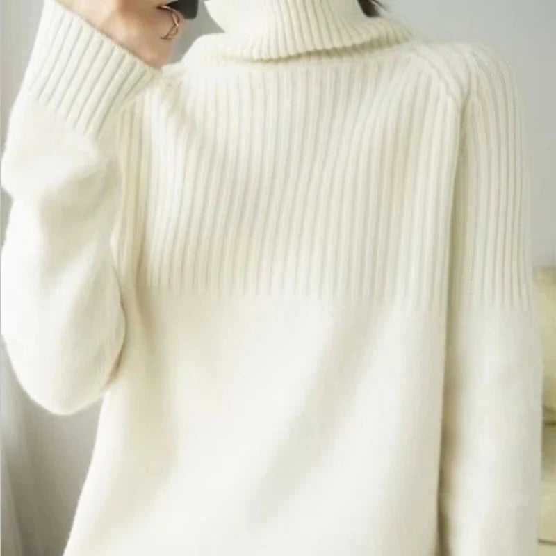 Soft Women's Turtleneck Cashmere Knit Sweater
