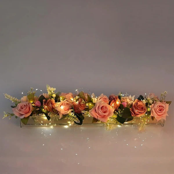 Transparent Glass Floral Vase