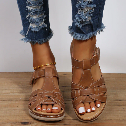 Comfortable Women's Supportive Strap Sandals - Pexav