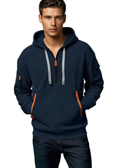 Classic Fit Mens Casual Hooded Sweatshirt