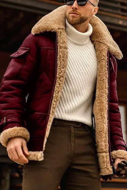 Brown Biker Style Leather Jacket