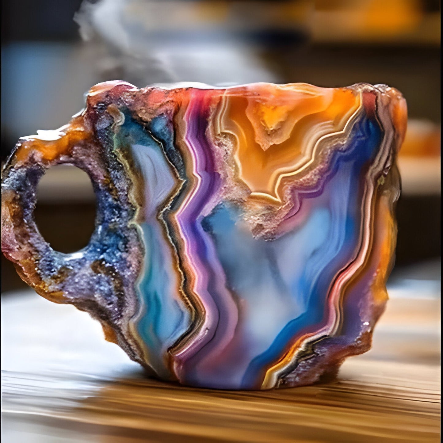 Sparkling Gemstone Ceramic Coffee Mugs