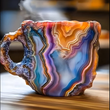 Sparkling Gemstone Ceramic Coffee Mugs