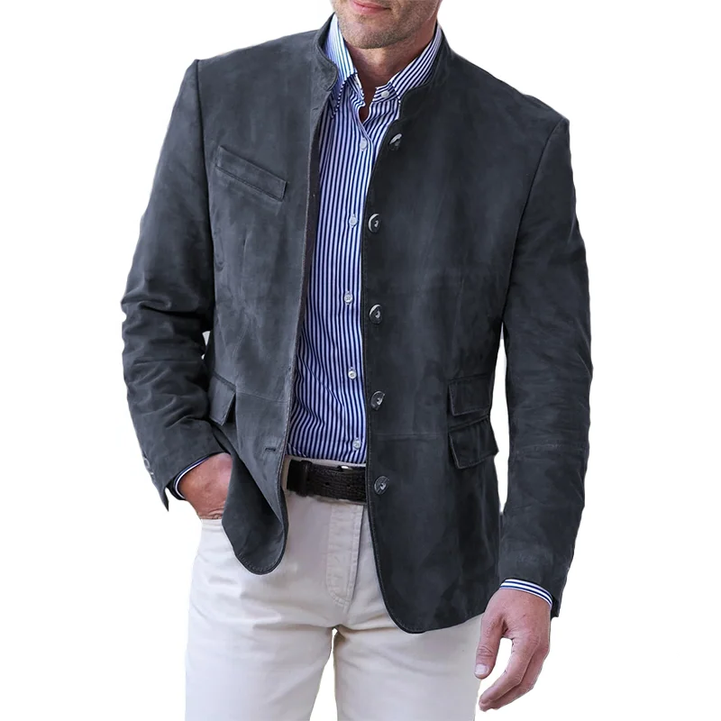 Timeless Mens Casual Button Jacket - Pexav