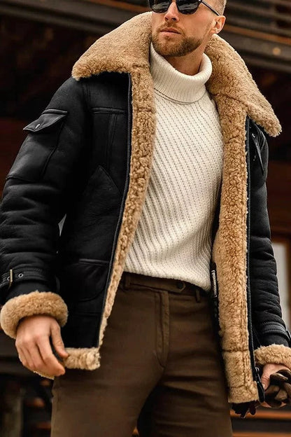 Brown Biker Style Leather Jacket