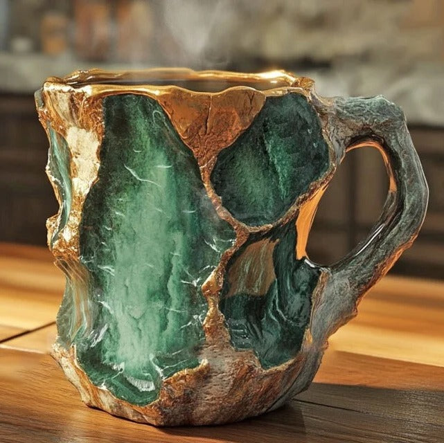 Sparkling Gemstone Ceramic Coffee Mugs