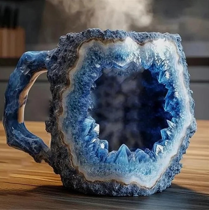 Sparkling Gemstone Ceramic Coffee Mugs