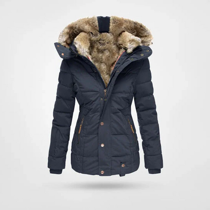 Stylish Insulated Parka Coat with Hood
