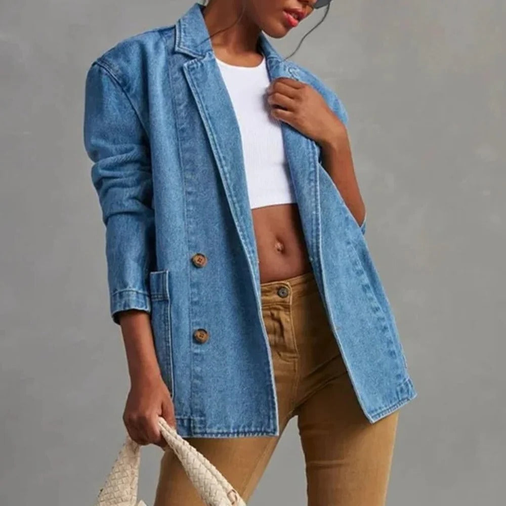 Trendy Women's Classic Blue Jean Jacket