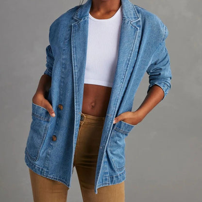 Trendy Women's Classic Blue Jean Jacket
