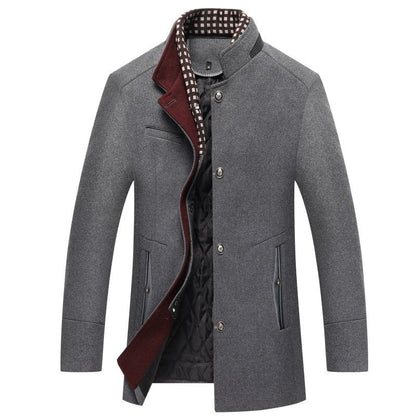 Warm Woolen Mens Winter Coat