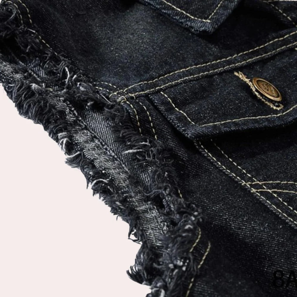 Classic Blue Jean Waistcoat For Guys