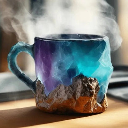 Sparkling Gemstone Ceramic Coffee Mugs