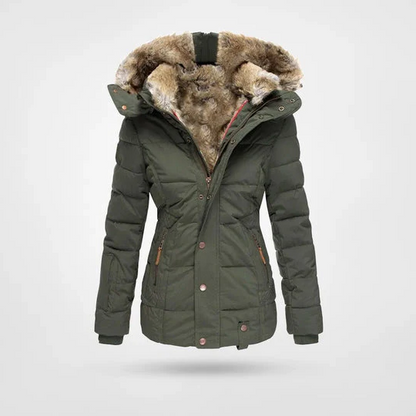 Stylish Insulated Parka Coat with Hood
