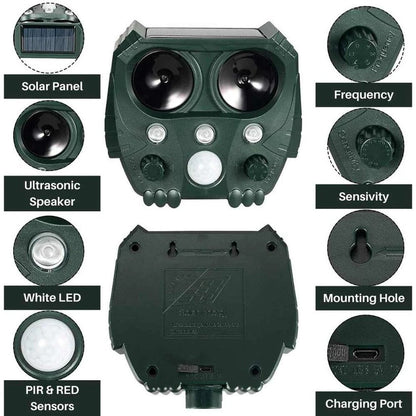 Outdoor Animal Repeller Ultrasonic Pet Deterrent Device