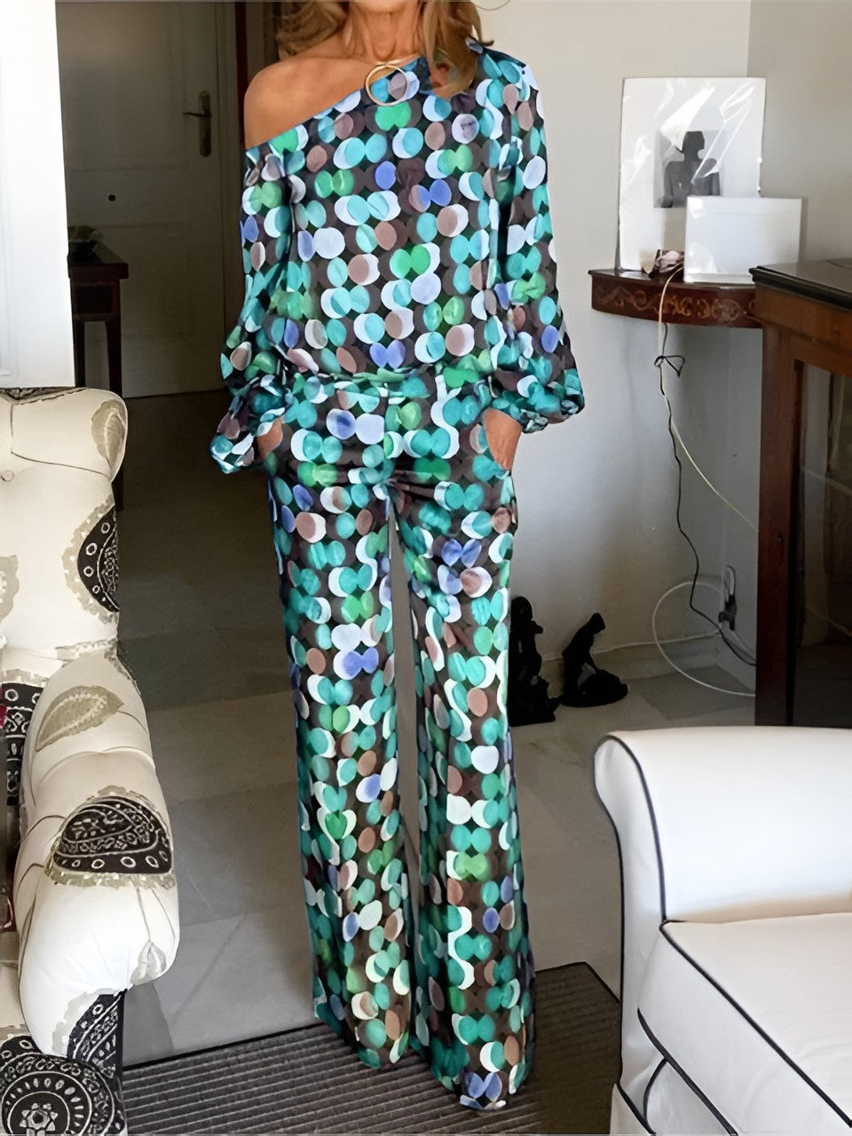 Trendy Print 2 Piece Outfit Set