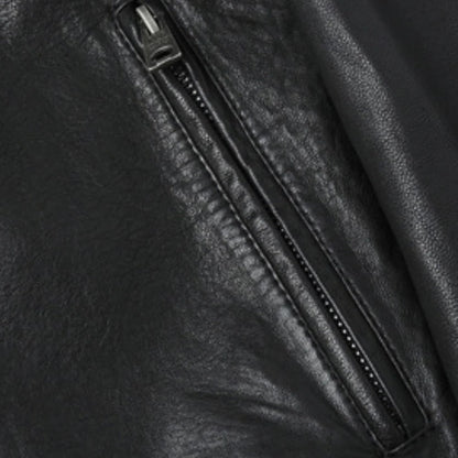 Classic Biker Leather Coat