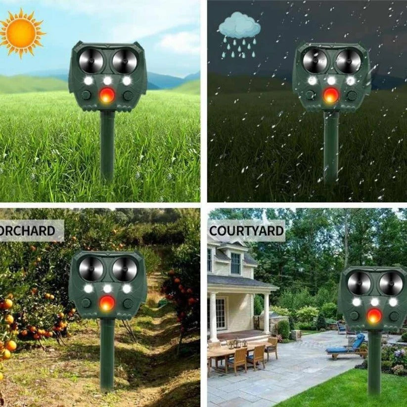 Outdoor Animal Repeller Ultrasonic Pet Deterrent Device