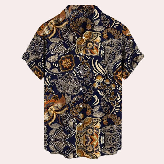 Relaxed Fit Casual Short Sleeve Men's Shirt - Pexav