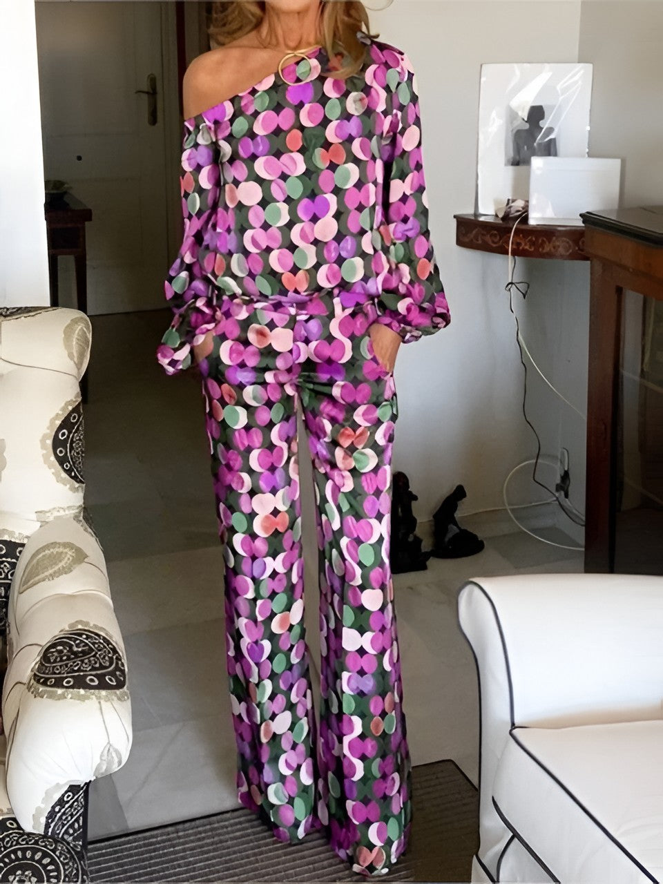 Trendy Print 2 Piece Outfit Set