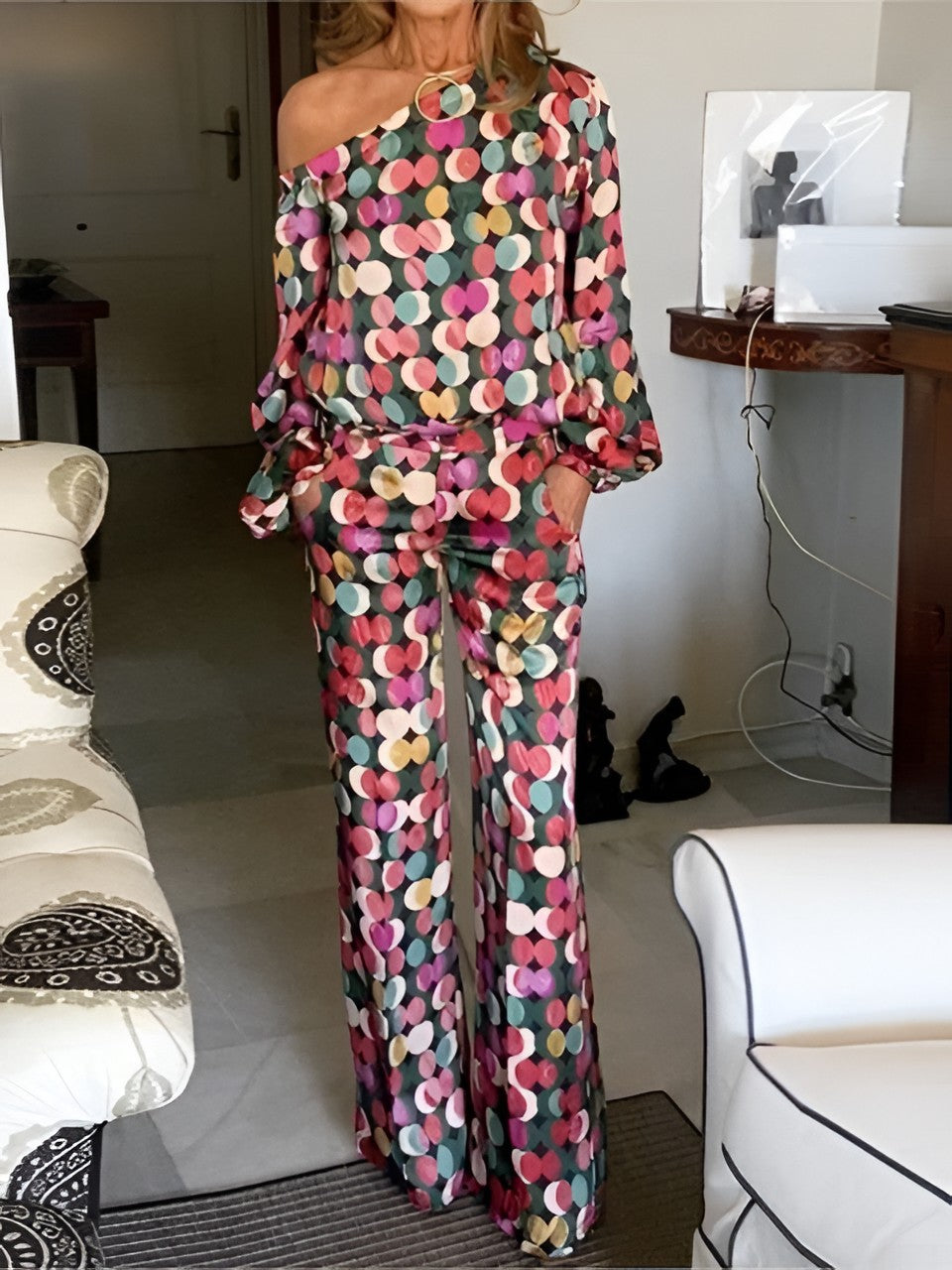 Trendy Print 2 Piece Outfit Set - Pexav
