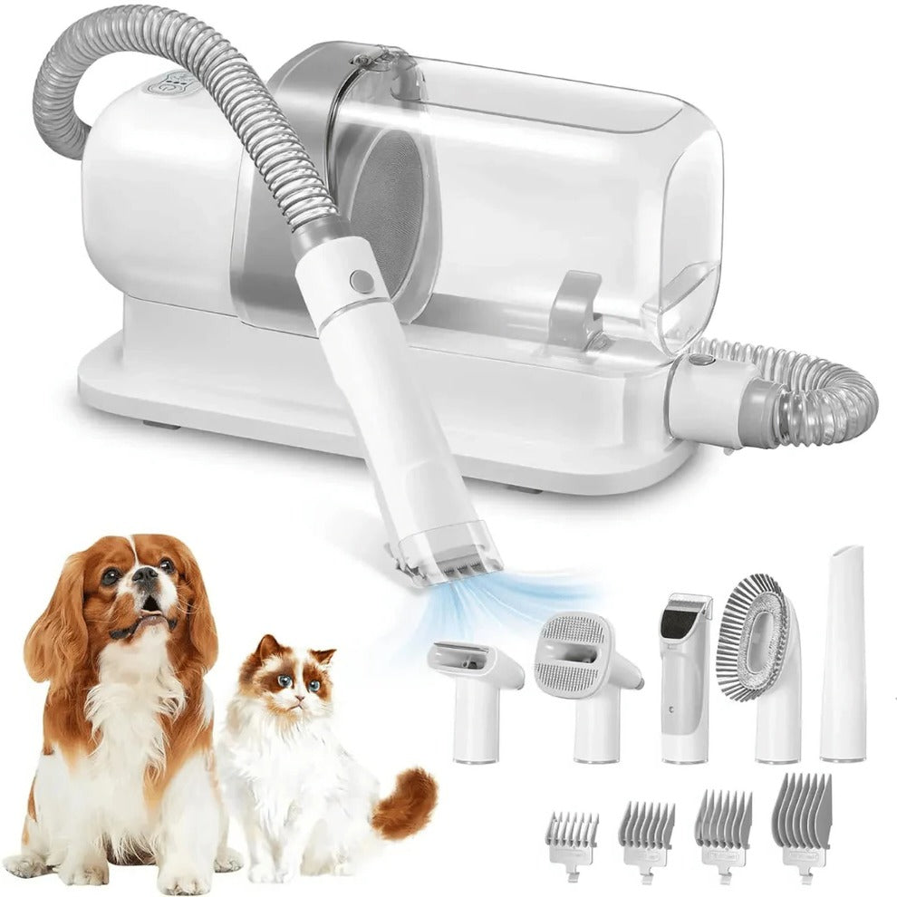 Quiet Pet Grooming Kit with Clippers and Brush