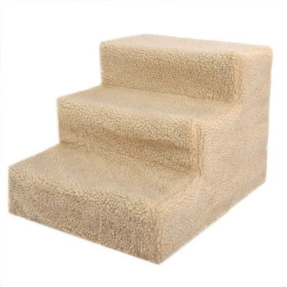 Compact Folding Pet Steps For High Beds