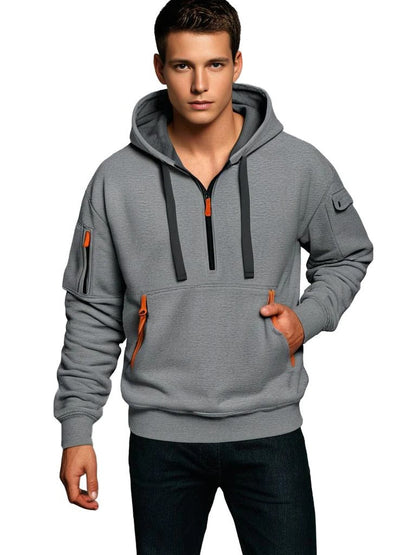 Classic Fit Mens Casual Hooded Sweatshirt