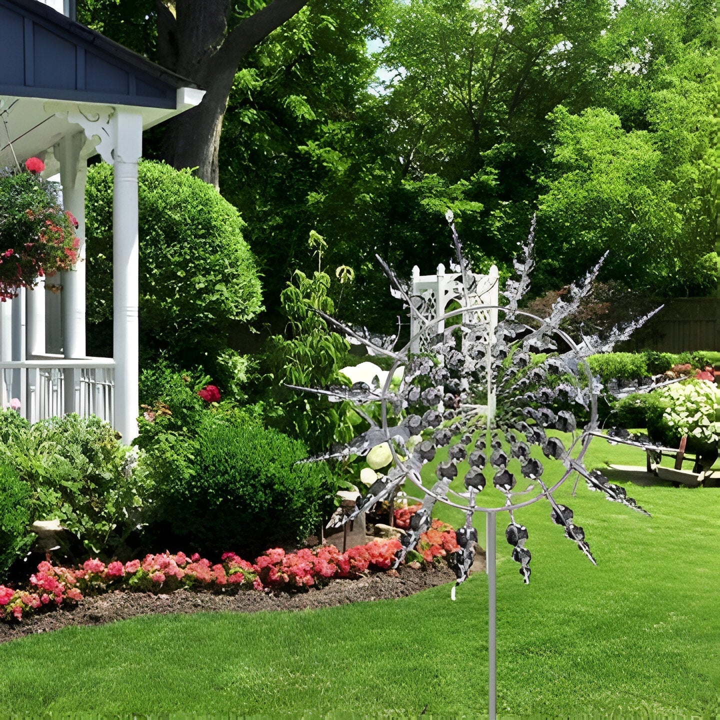 Colorful Garden Metal Windmill with Durable Coating
