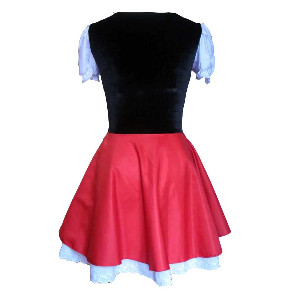 Classic Fairytale Red Hooded Women's Costume Dress