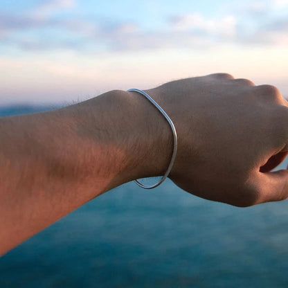 Simple Chain Bracelet with Snake Buckle - Pexav