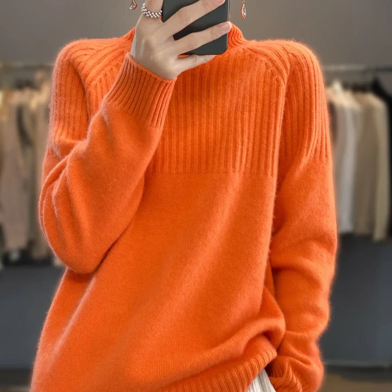 Soft Women's Turtleneck Cashmere Knit Sweater