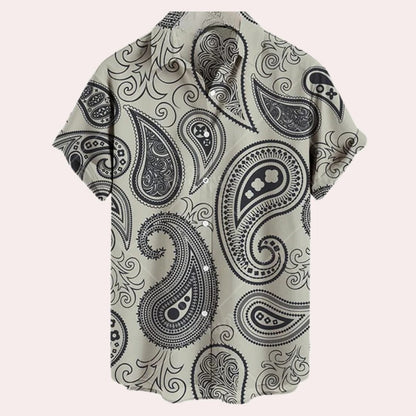 Relaxed Fit Casual Short Sleeve Men's Shirt