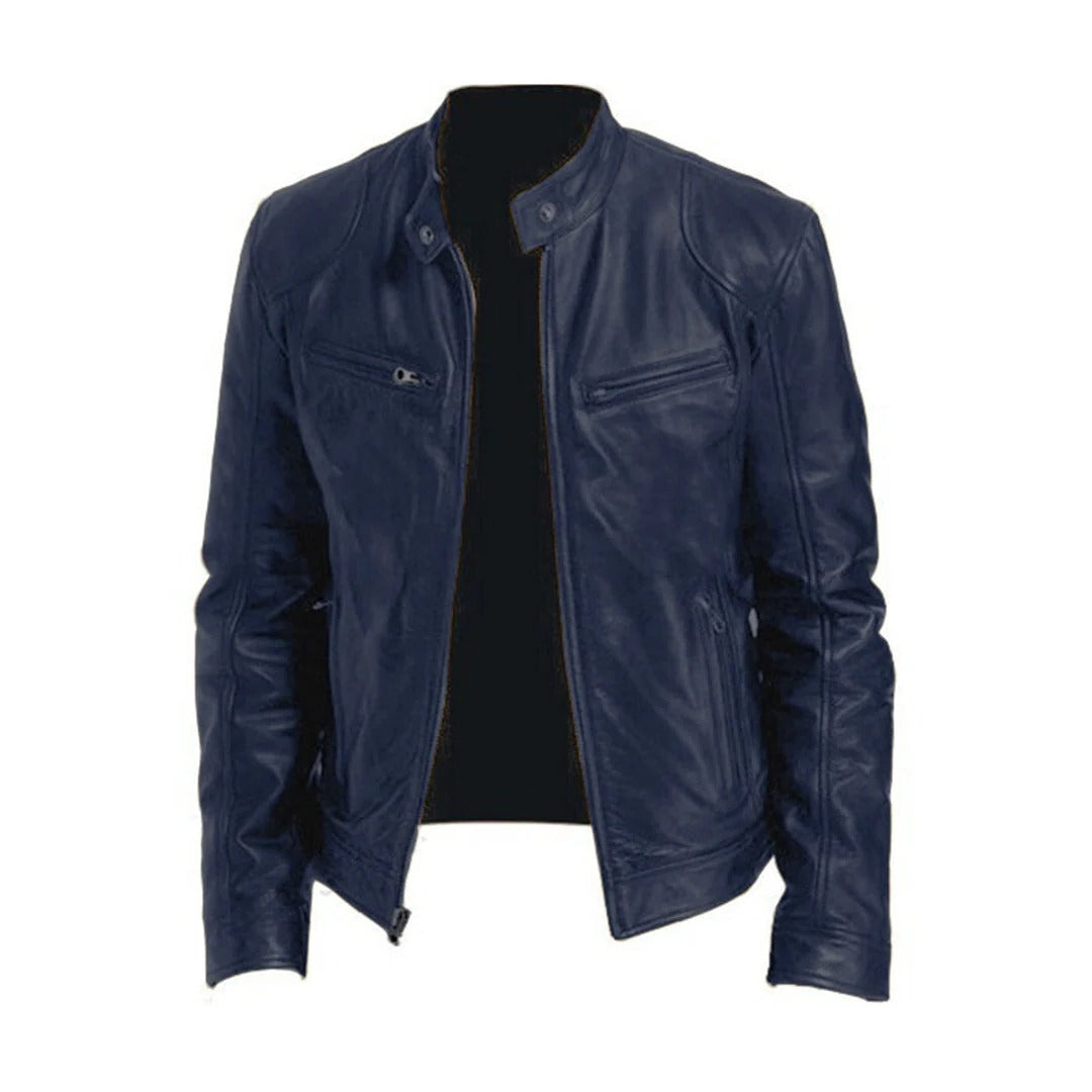 Classic Biker Leather Coat