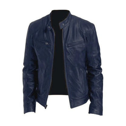 Classic Biker Leather Coat