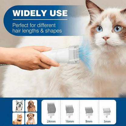 Quiet Pet Grooming Kit with Clippers and Brush