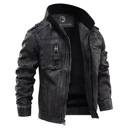 Classic Leather Mens Coat