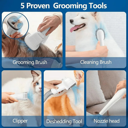 Quiet Pet Grooming Kit with Clippers and Brush