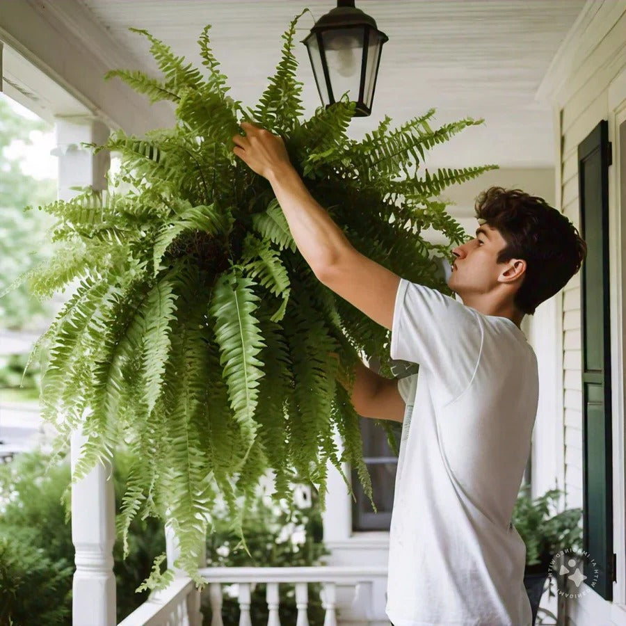Weatherproof Realistic Outdoor Boston Fern Plant - Pexav