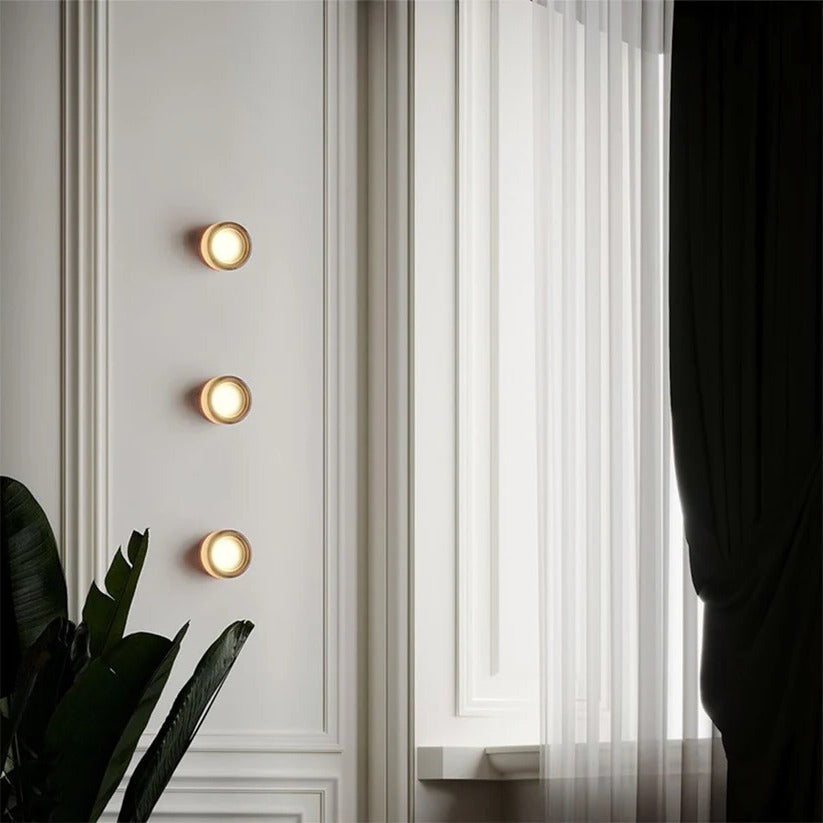 Chic Textured Glass LED Wall Light
