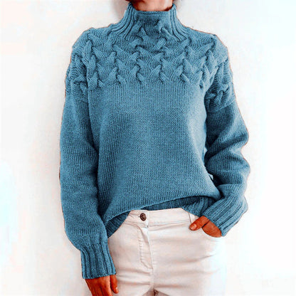 Soft Women's Crew Neck Knit Sweater - Pexav