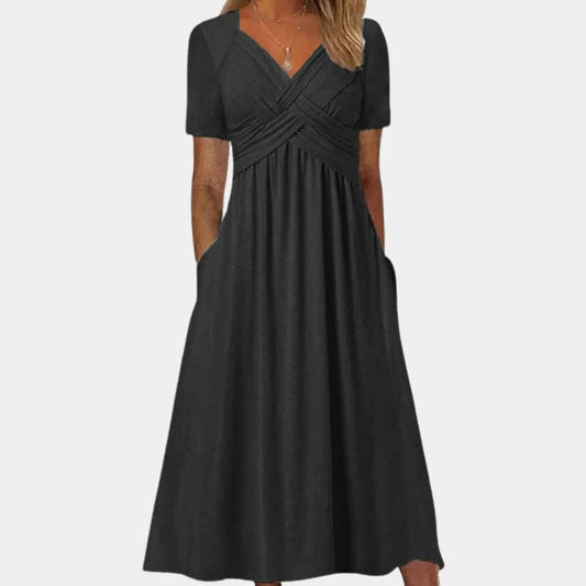 Beautiful Women's V-Neck Sundress - Pexav