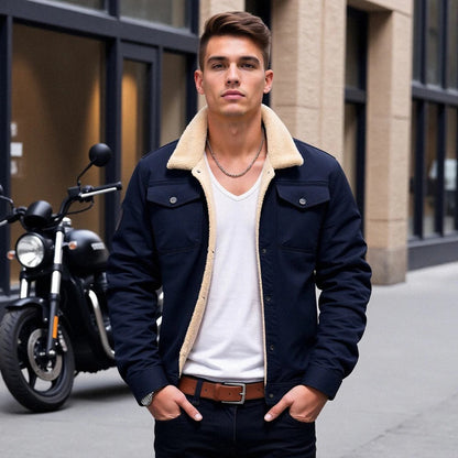 Classic Men's Leather Flight Jacket