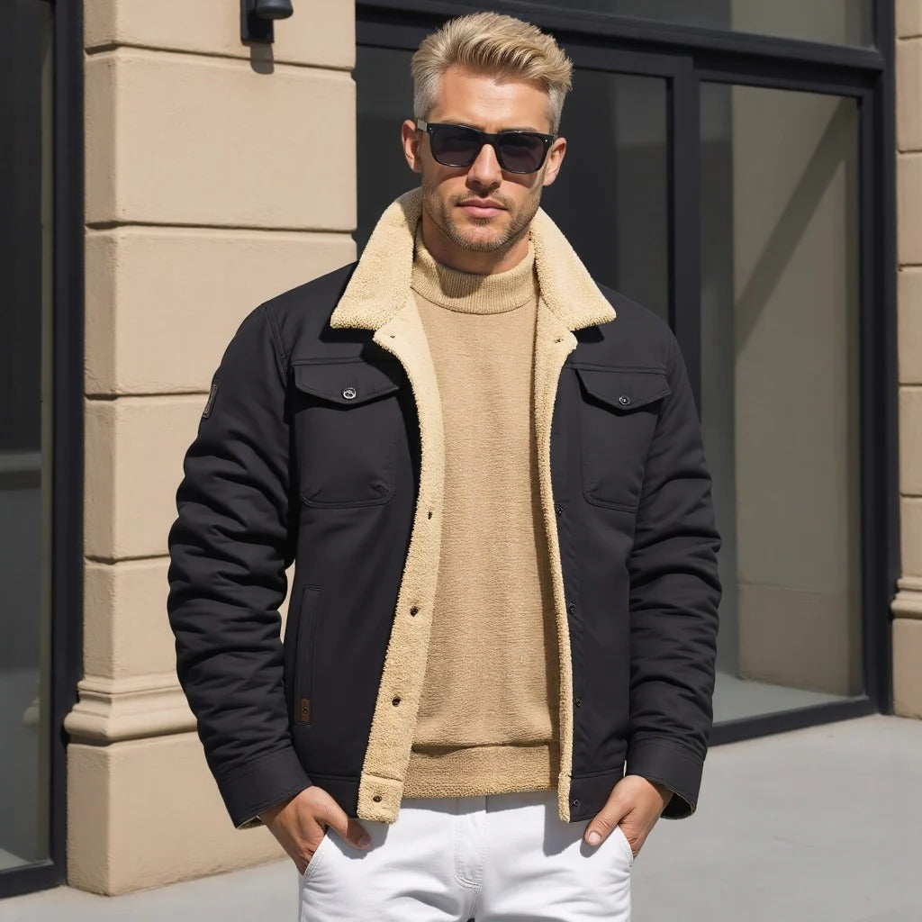 Classic Men's Leather Flight Jacket