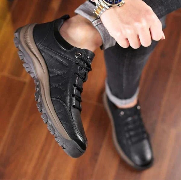 Comfortable Men's Leather Support Shoes