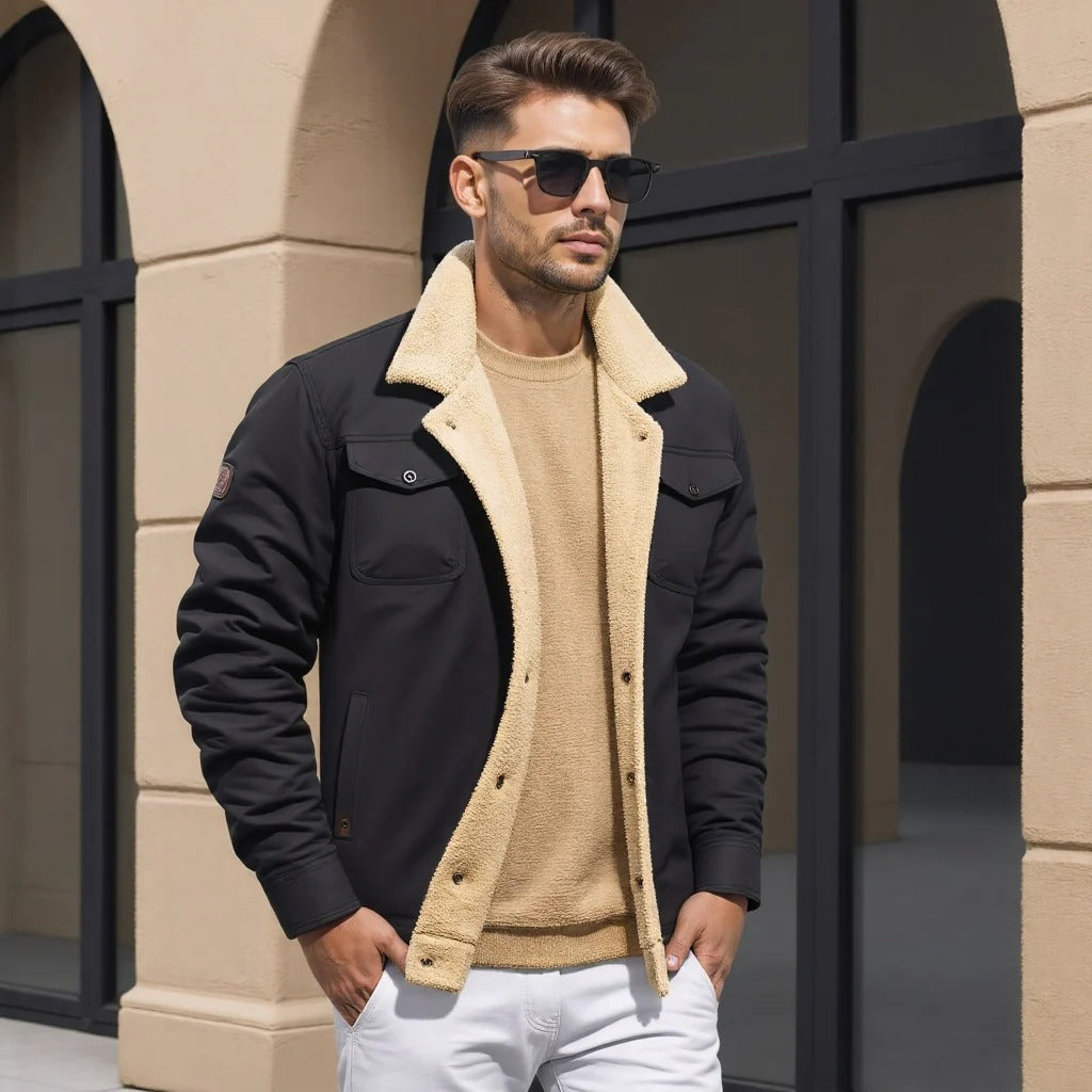 Classic Men's Leather Flight Jacket