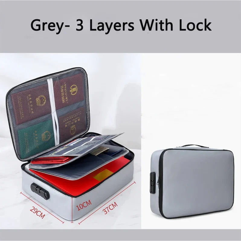 Secure Travel Wallet - Zipper Pouch for Cards and Files