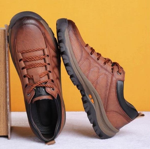 Comfortable Men's Leather Support Shoes