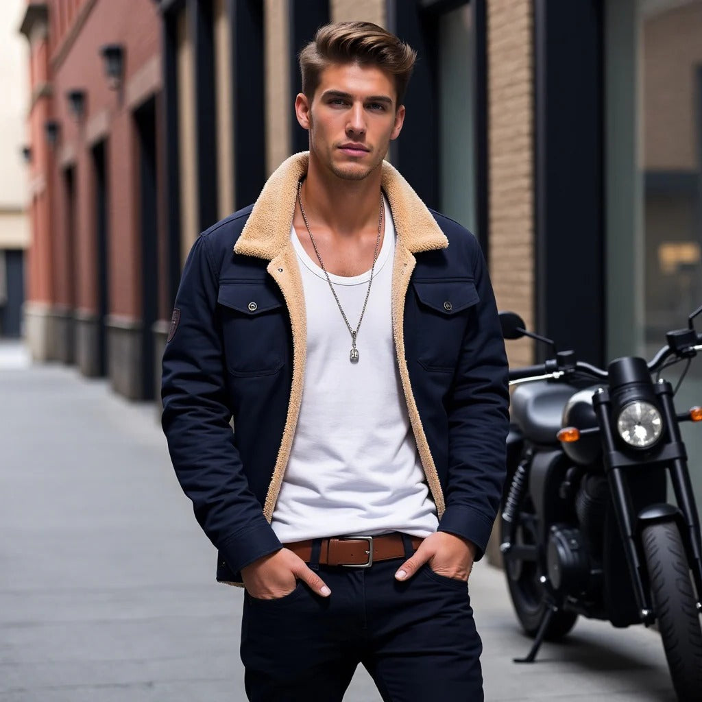 Classic Men's Leather Flight Jacket